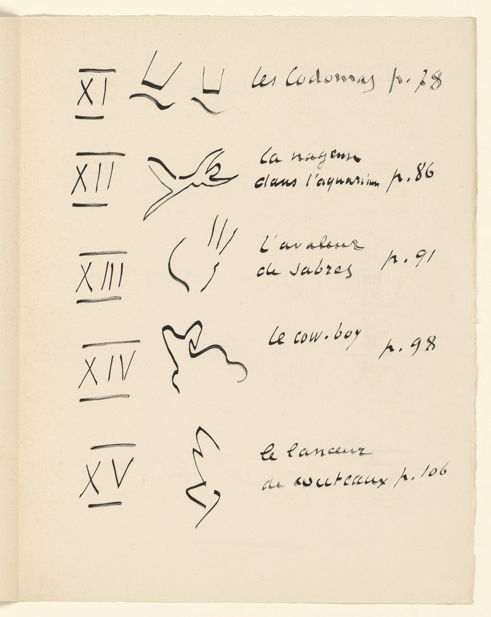 Tabela de imagens 3. De «Jazz». P. 151 de Henri Matisse