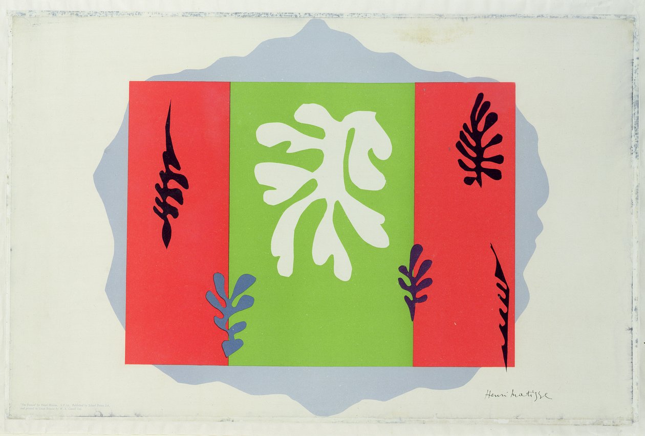 A Bailarina (litografia a cores) de Henri Matisse