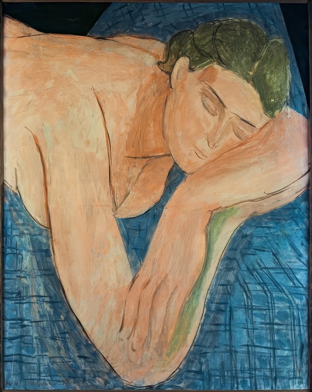 O Sonho (Figura a dormir no chão azul) de Henri Matisse