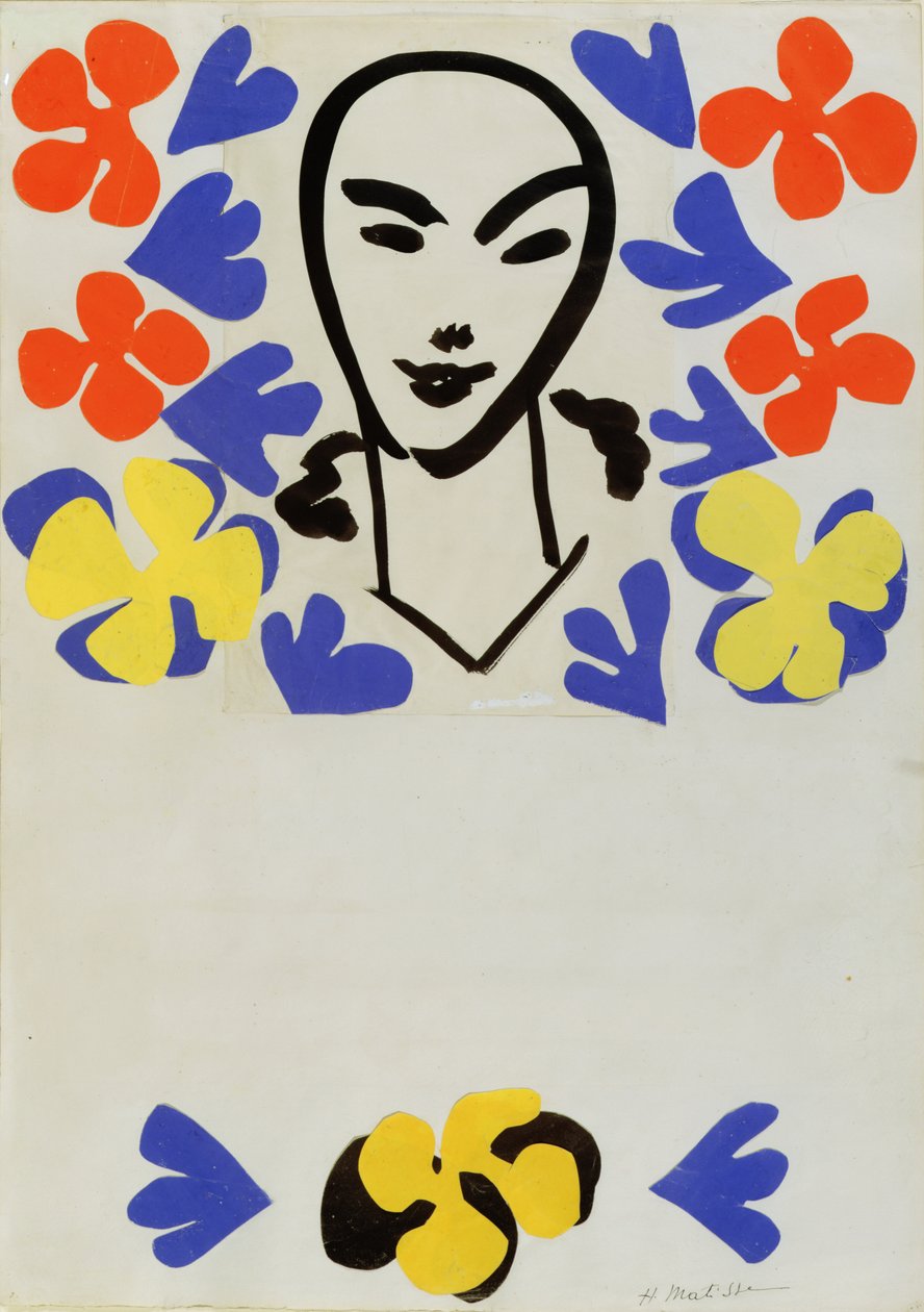 A Escultura de Henri Matisse, conceção de cartaz (colagem) de Henri Matisse