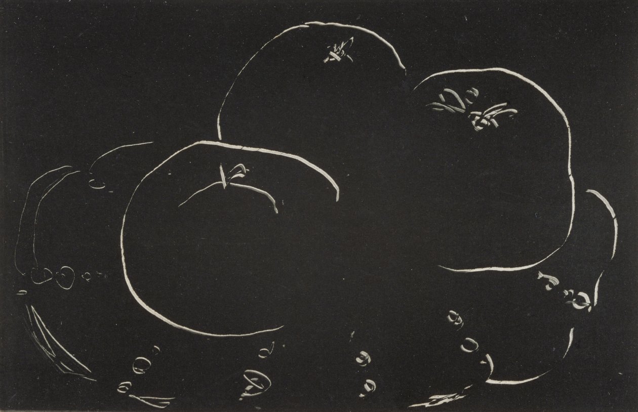 Três maçãs e prato de Henri Matisse