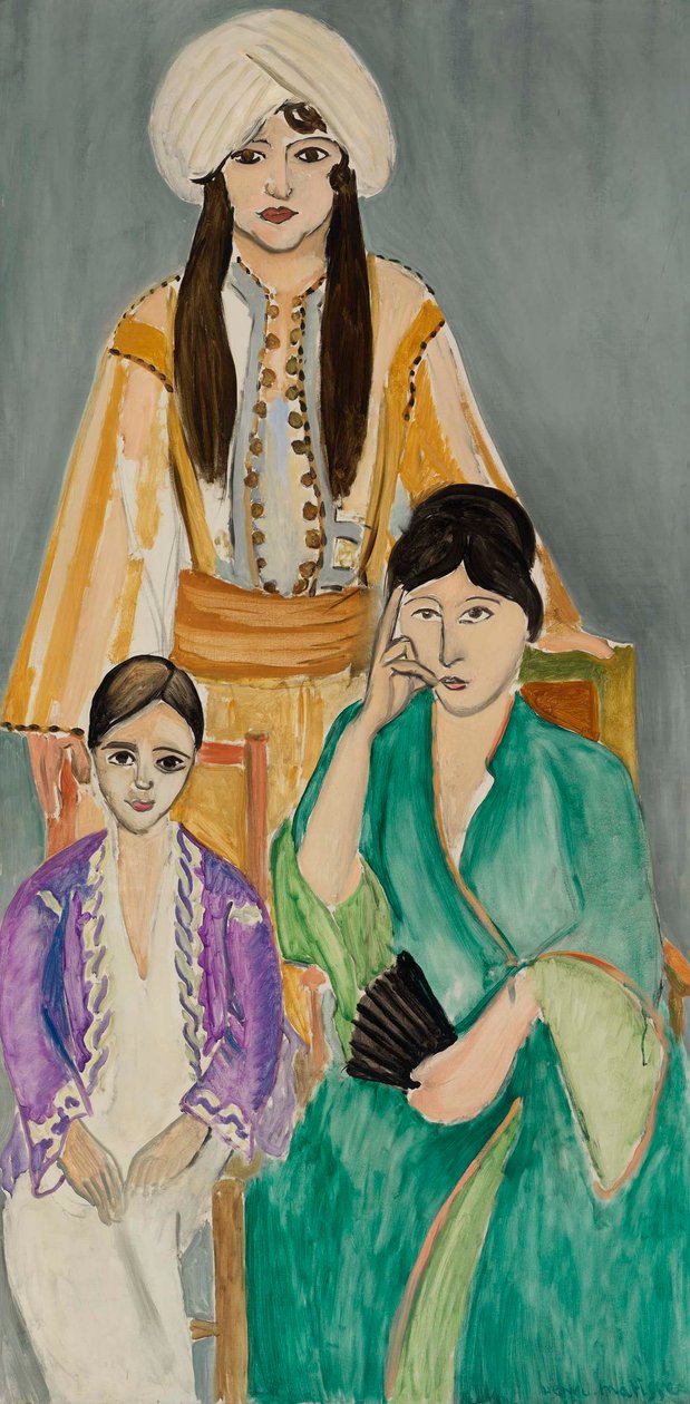 Três irmãs com fundo cinzento (Les Trois soeurs sur fond gris) de Henri Matisse
