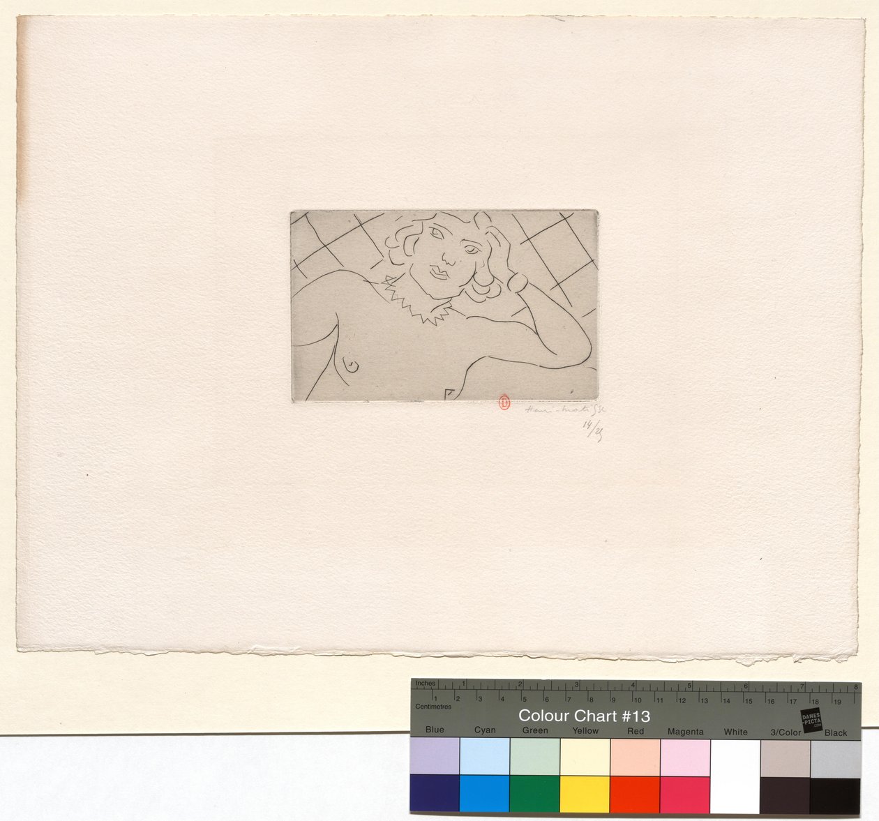 Corpo, fundo em losangos de Henri Matisse