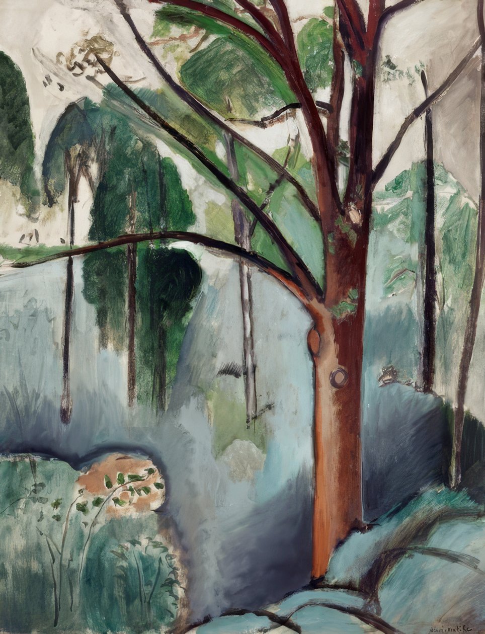 Árvores no lago de Trivaux de Henri Matisse