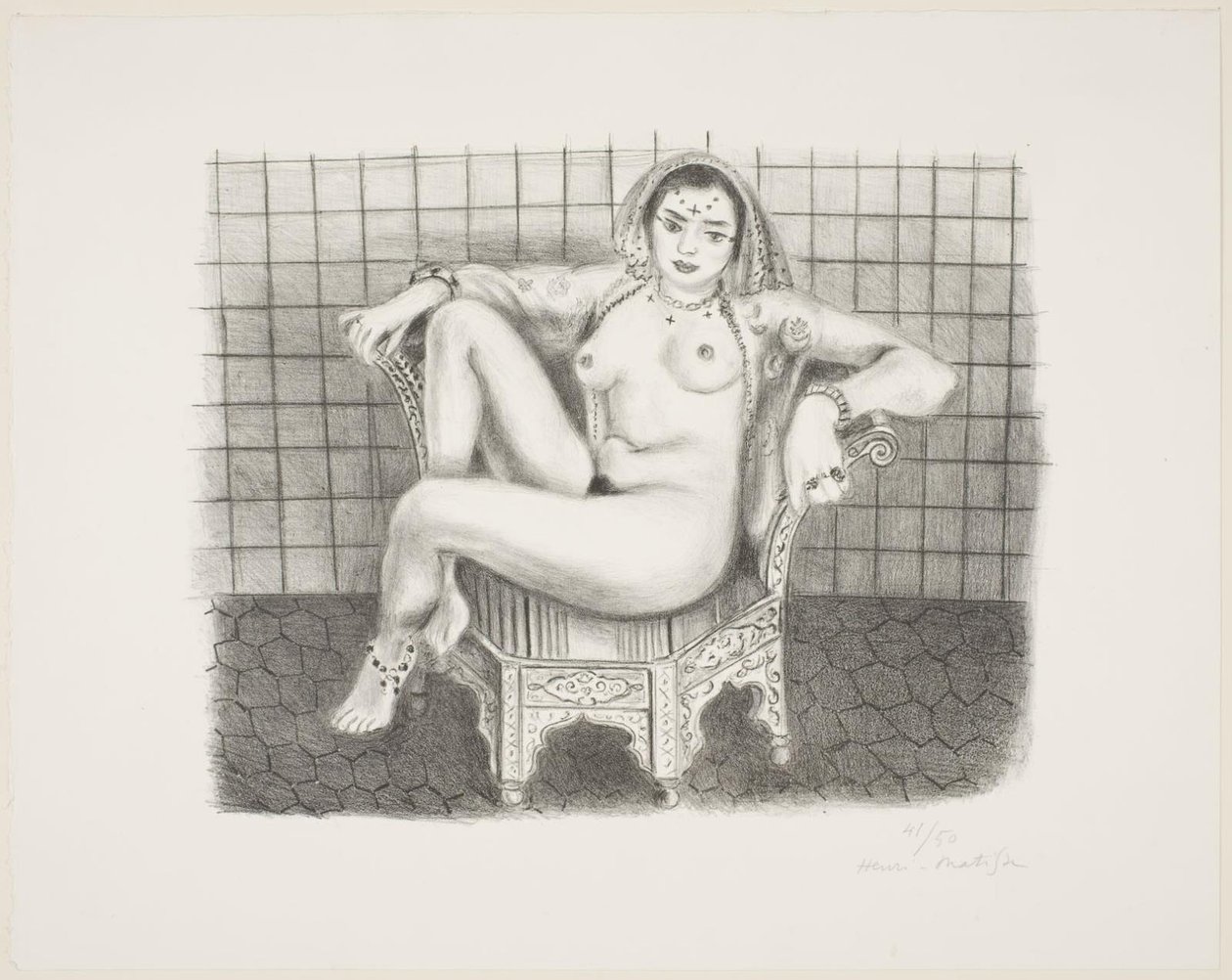 Jovem hindu, sentado nu numa cadeira de Henri Matisse