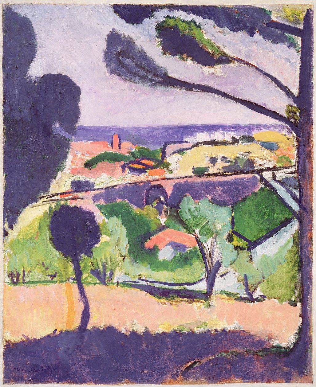 Vista de Collioure e do mar de Henri Matisse