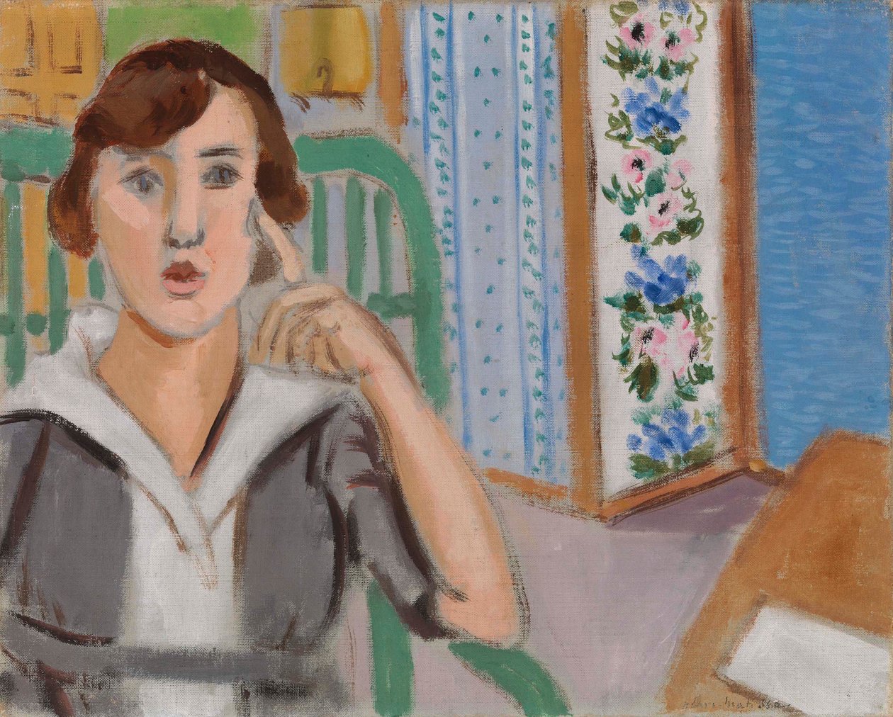 Mulher e ecrã de Henri Matisse