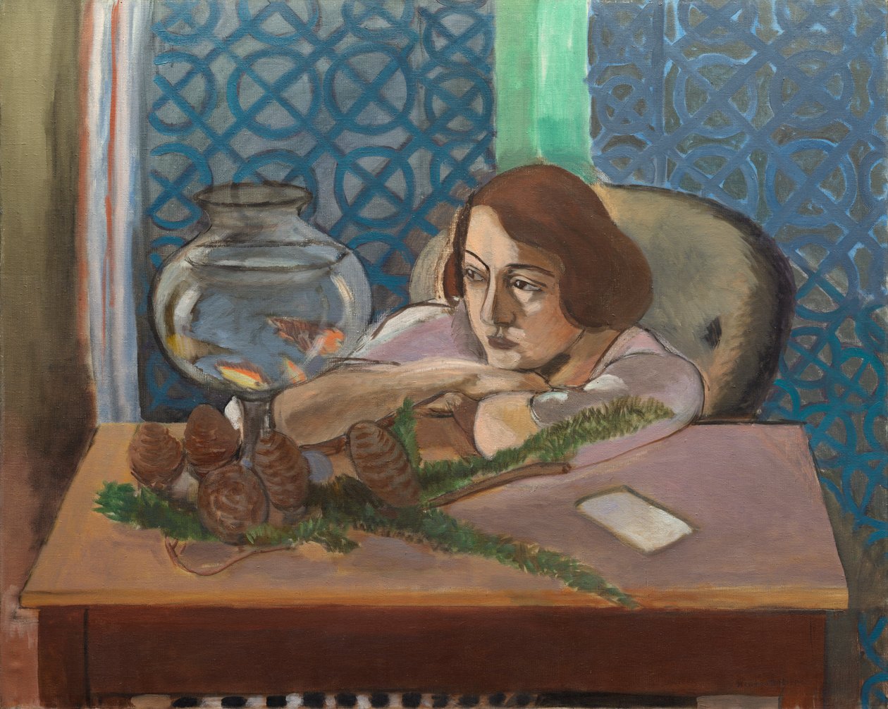 Mulher diante de um aquário de Henri Matisse