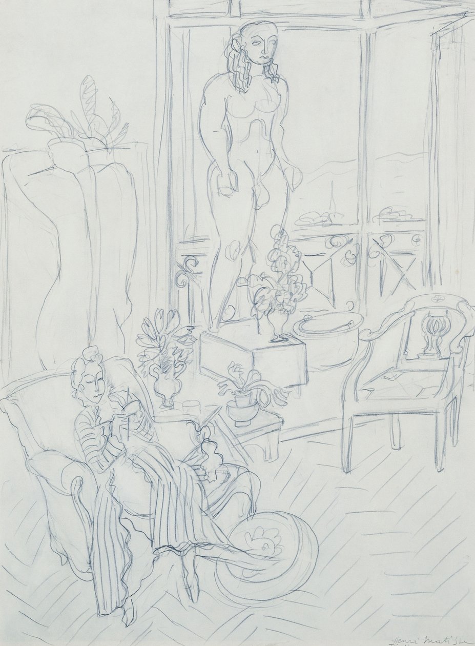 Mulher num interior; Hotel Regina, Cimiez, Nice de Henri Matisse