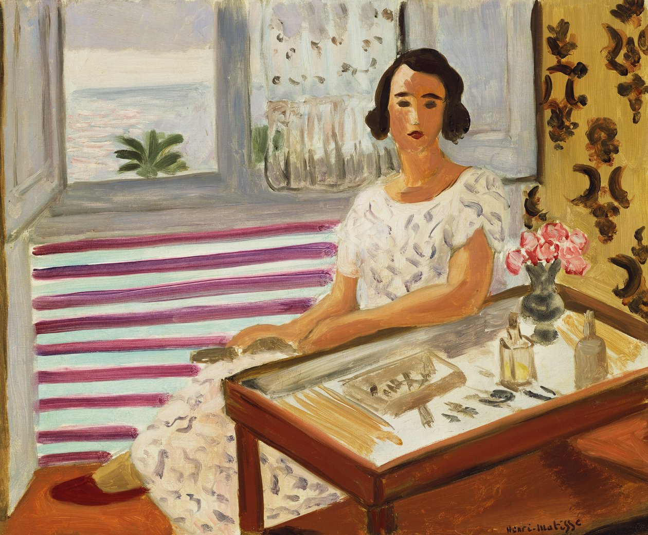 Mulher sentada no seu toucador de Henri Matisse