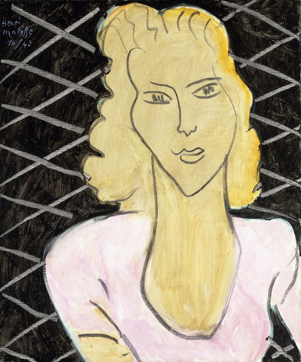 Rapariga com um vestido cor-de-rosa de Henri Matisse