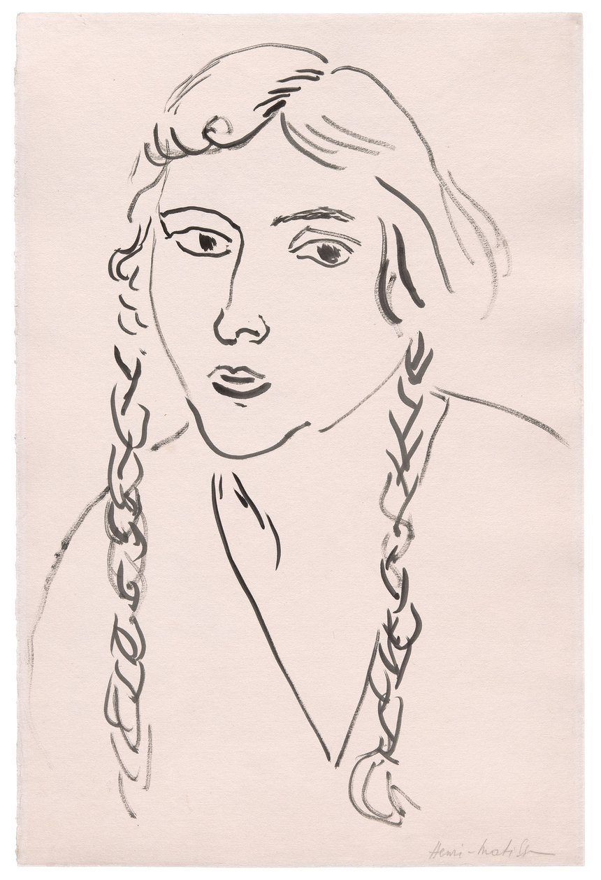 Menina com tranças de Henri Matisse