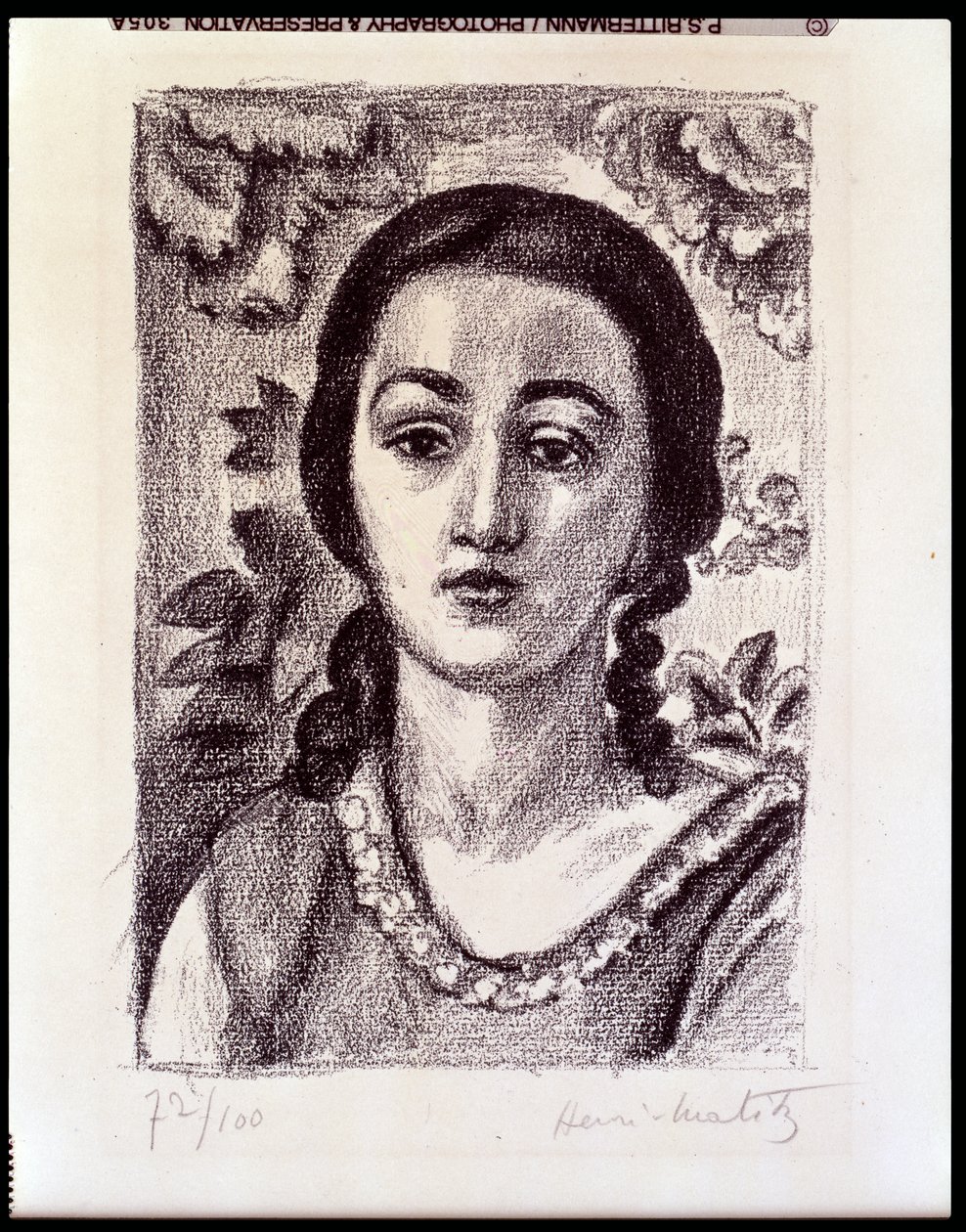 Rapariga jovem com caracóis castanhos de Henri Matisse