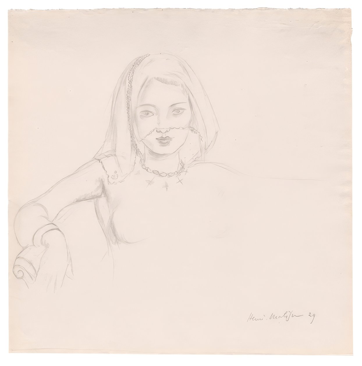 Mulher jovem com um véu de Henri Matisse
