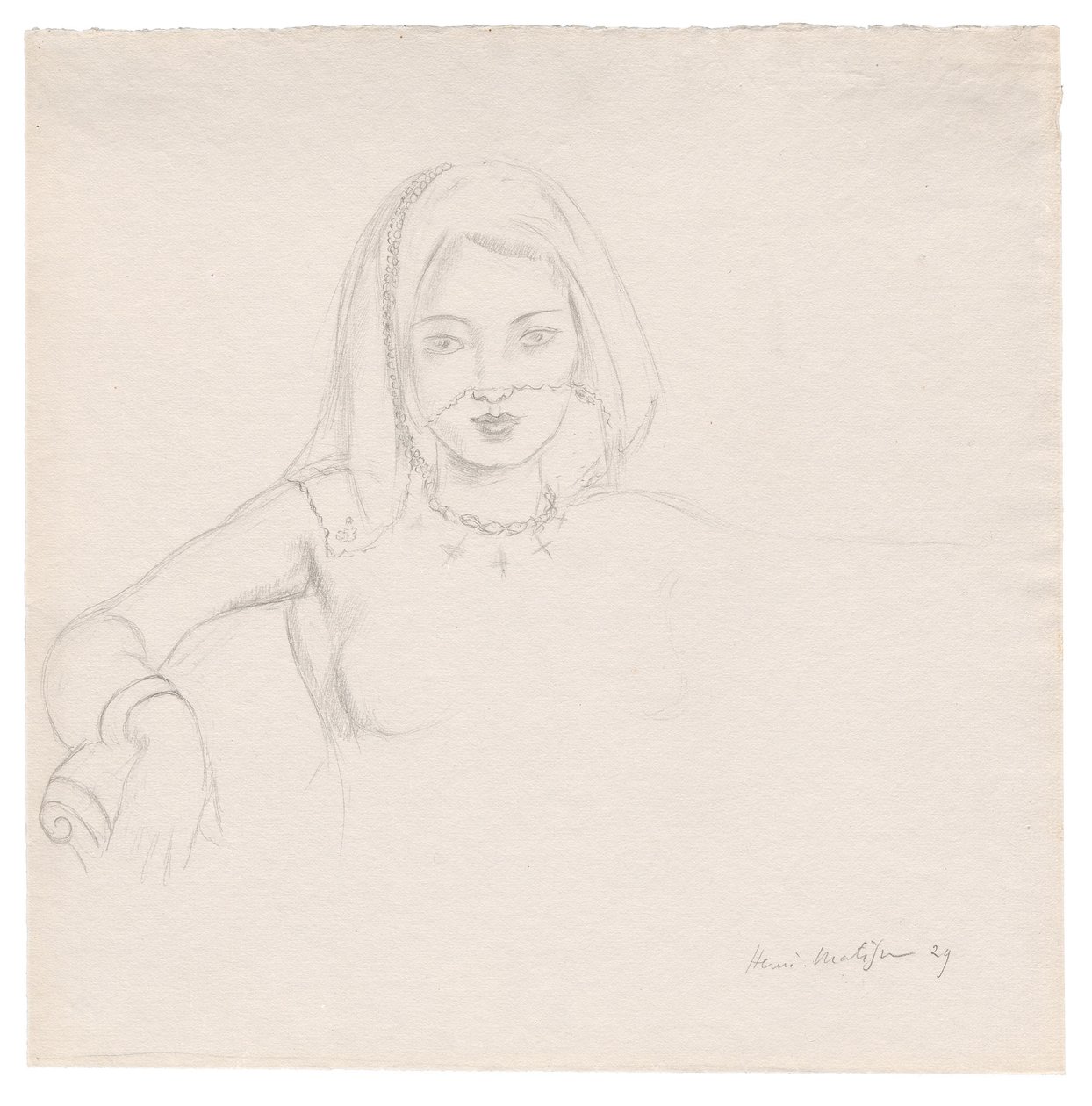 Jovem com um véu de Henri Matisse