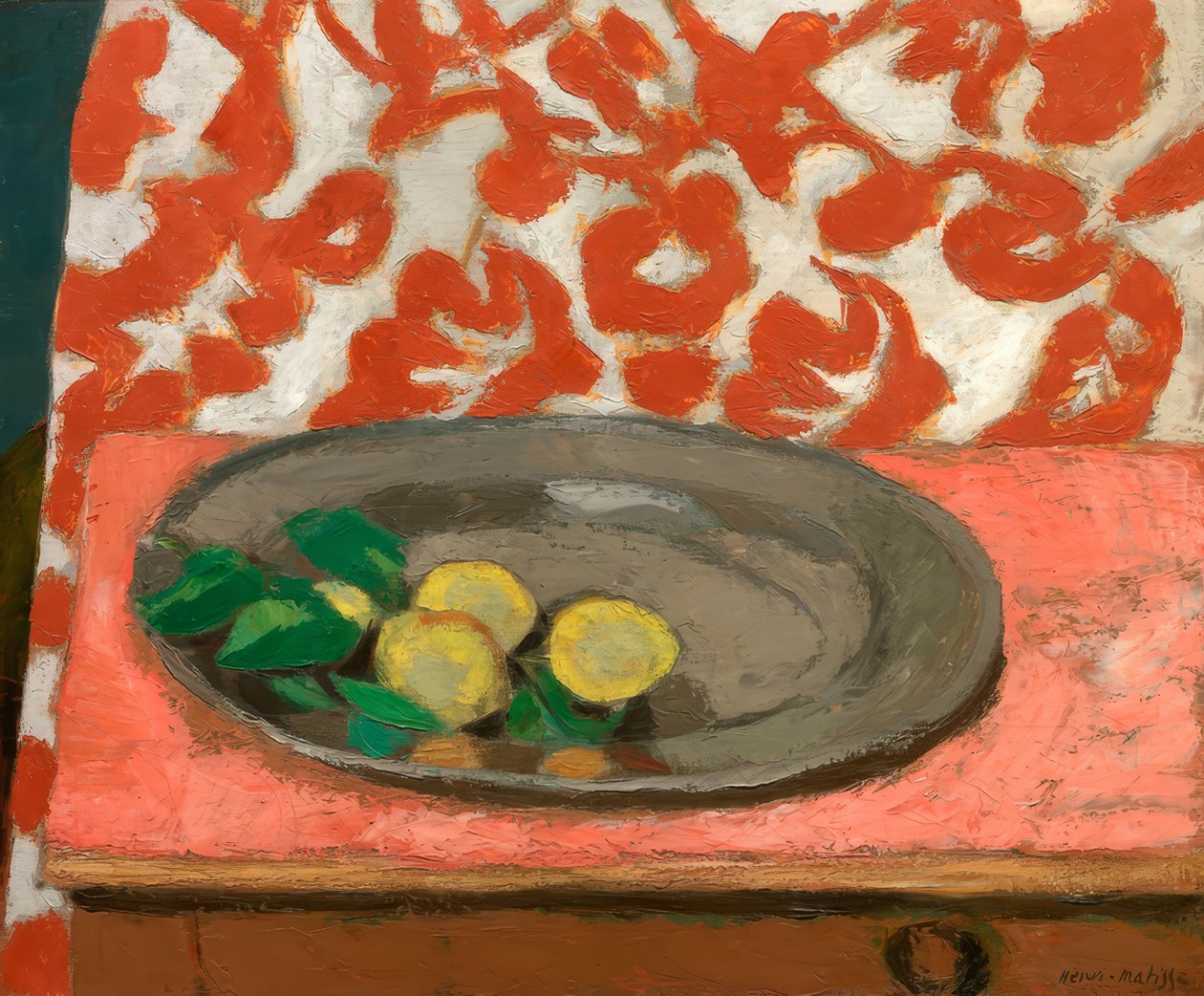 Limões num prato de estanho de Henri Matisse