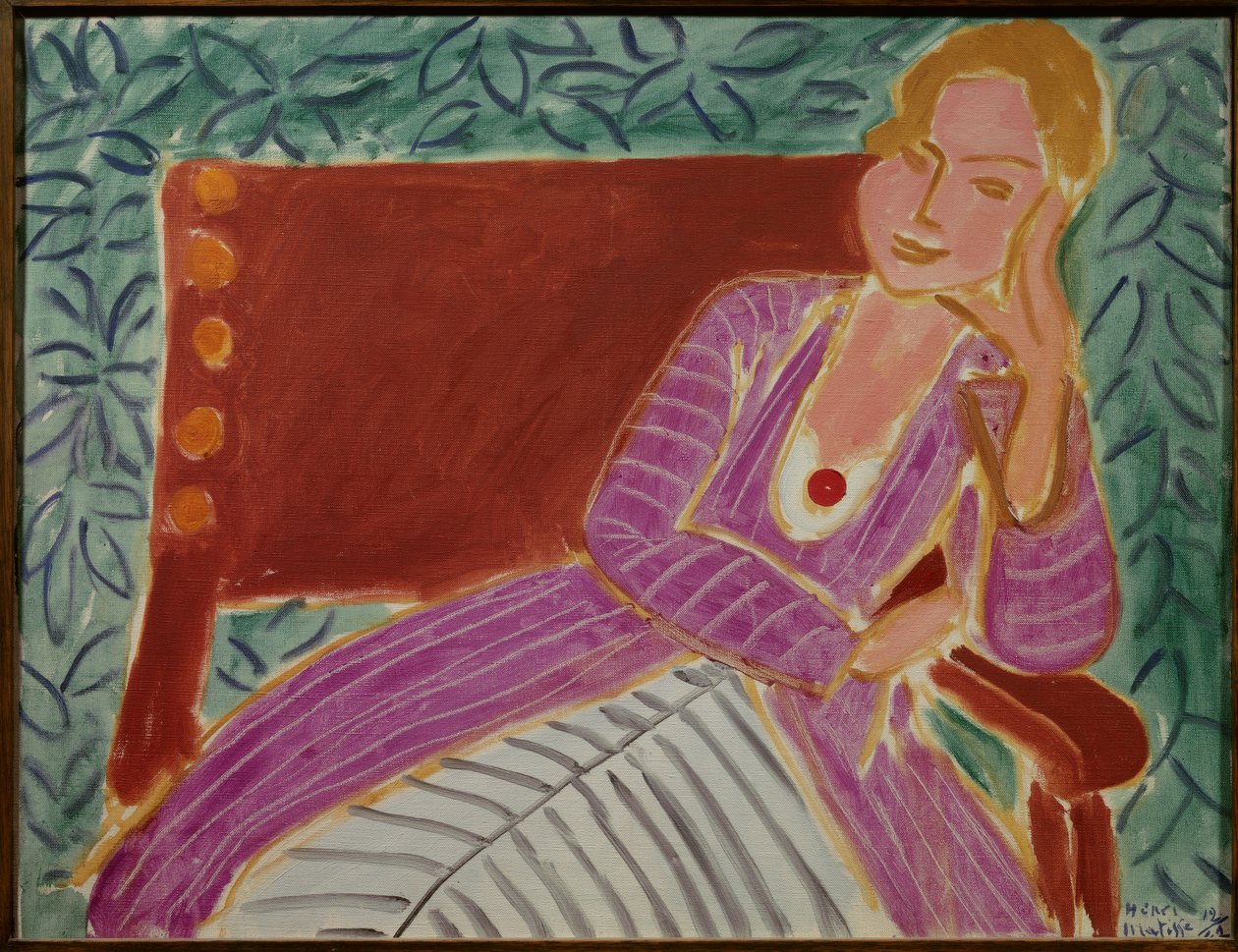 jeune fille assise robe persanne 1942 (óleo sobre tela) de Henri Matisse