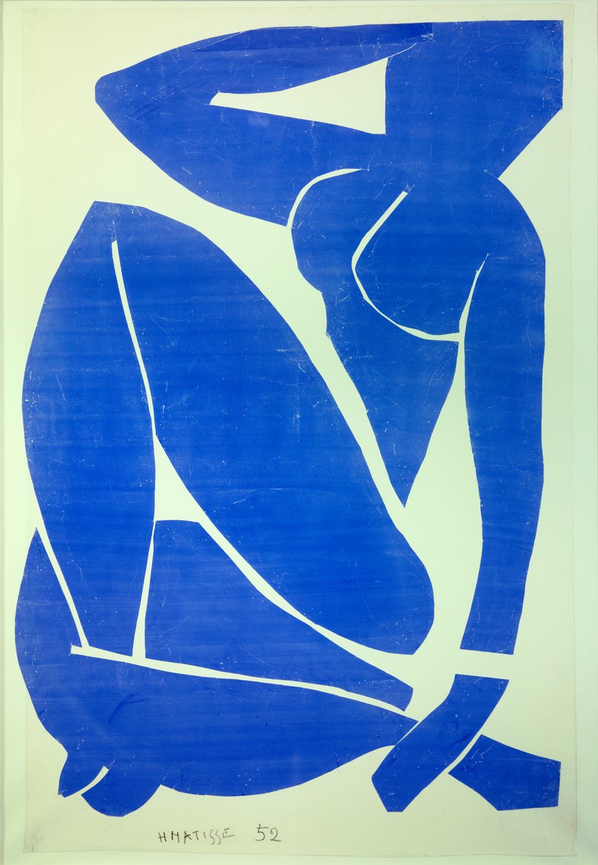 nu bleu III 1952 (Desenho, papel cola) de Henri Matisse
