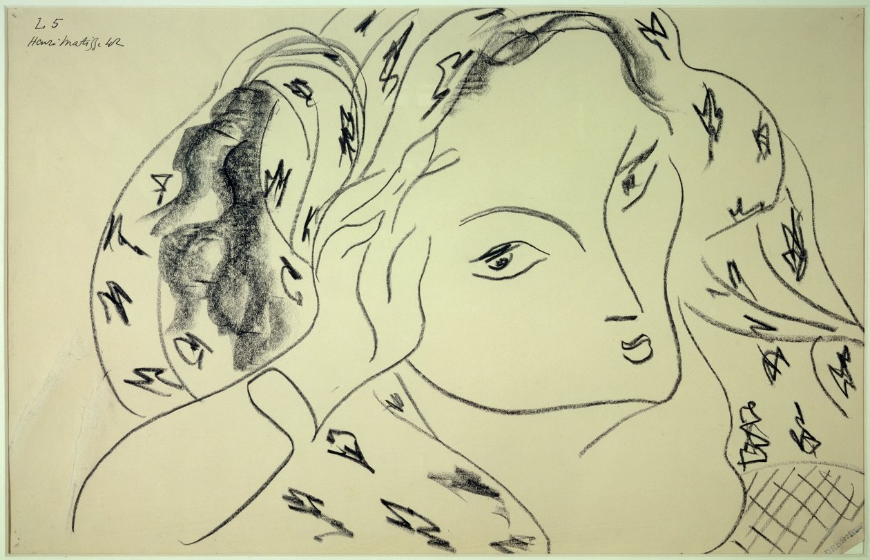 tema e variação l.5 1942 (desenho) de Henri Matisse