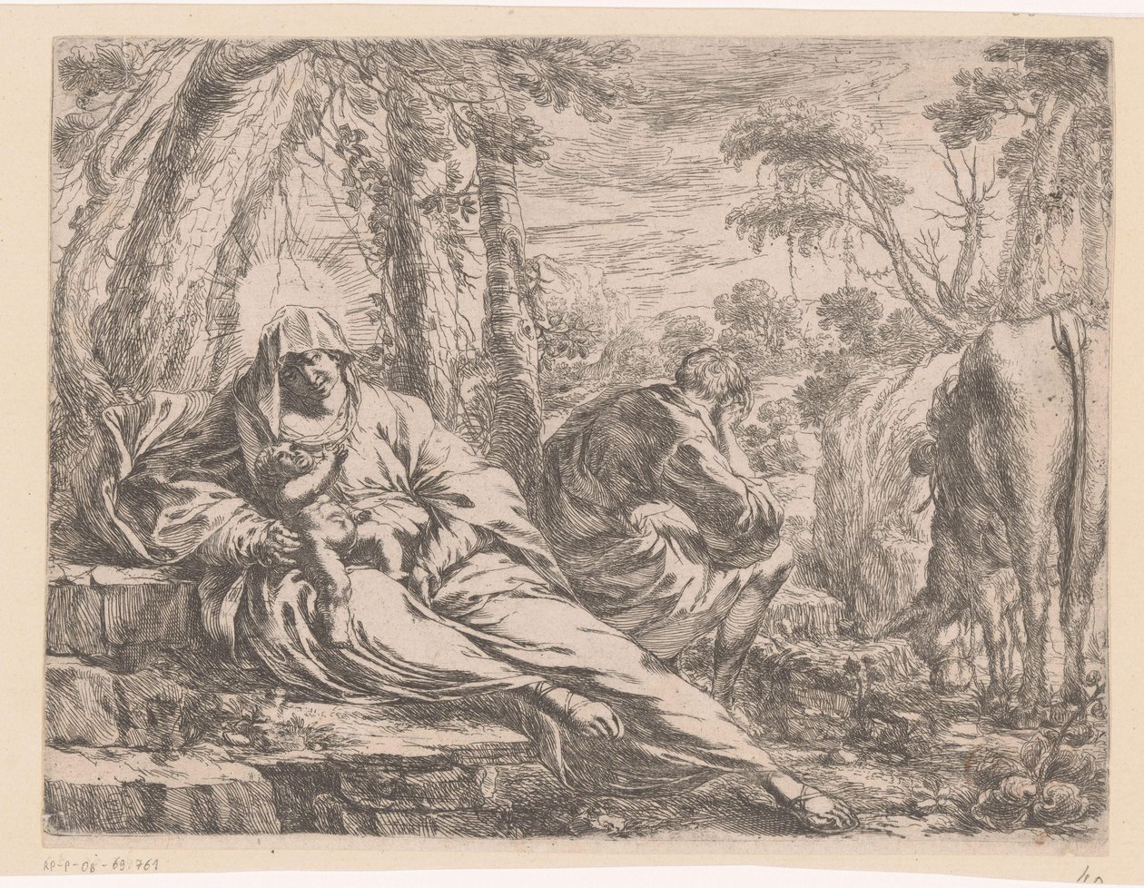 Descansar no voo para o Egipto de Henri Mauperché (possibly)