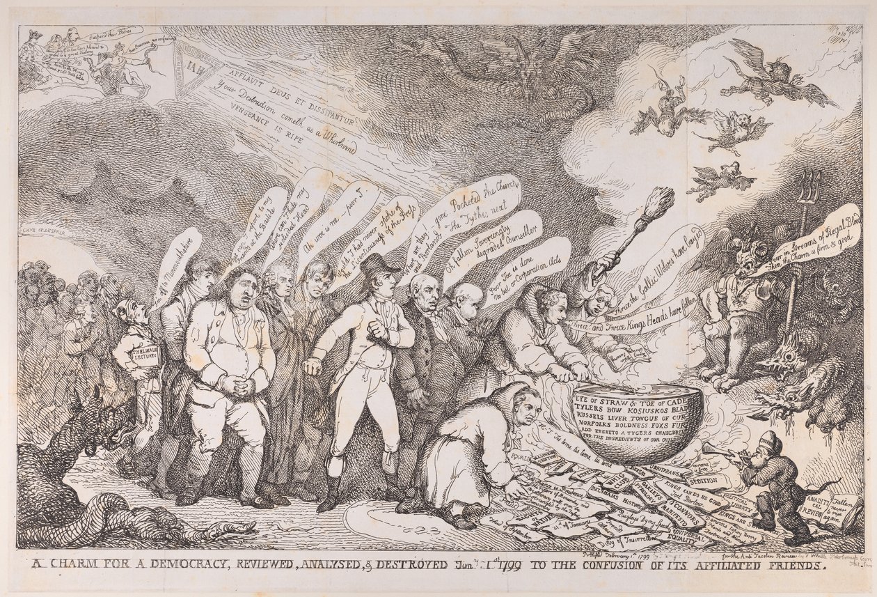 Um encanto para uma democracia, revisto, analisado e destruído em 1º de janeiro de 1799 à Conferência, em 1º de janeiro de 1799. de Henri Merke