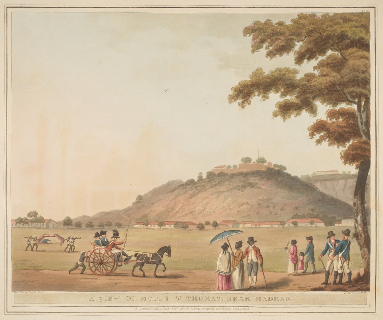 Uma vista do Monte St. Thomas, perto de Madras, depois de James Hunter (d.1792) de Henri Merke