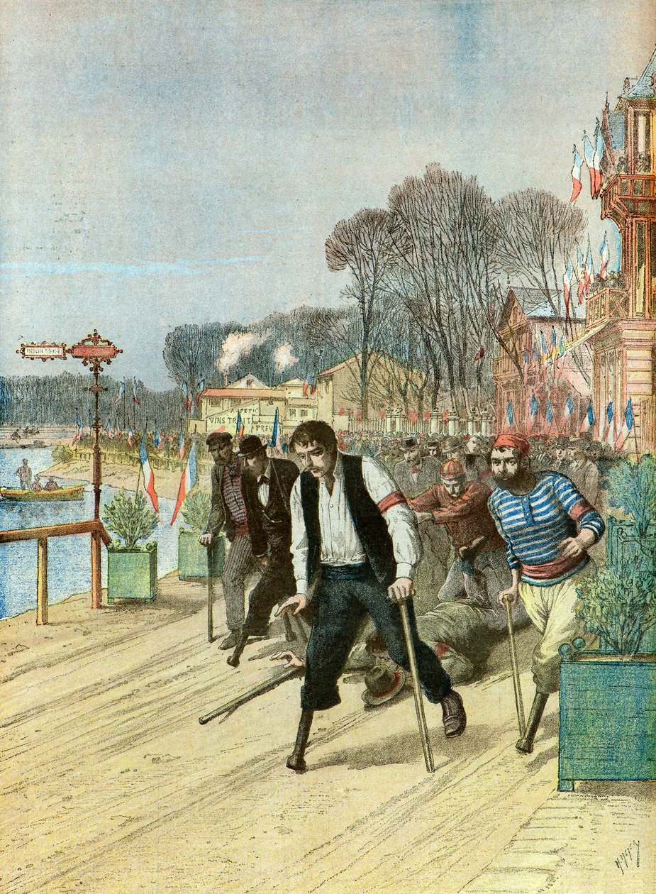Uma corrida de pernas de pau de Henri Meyer