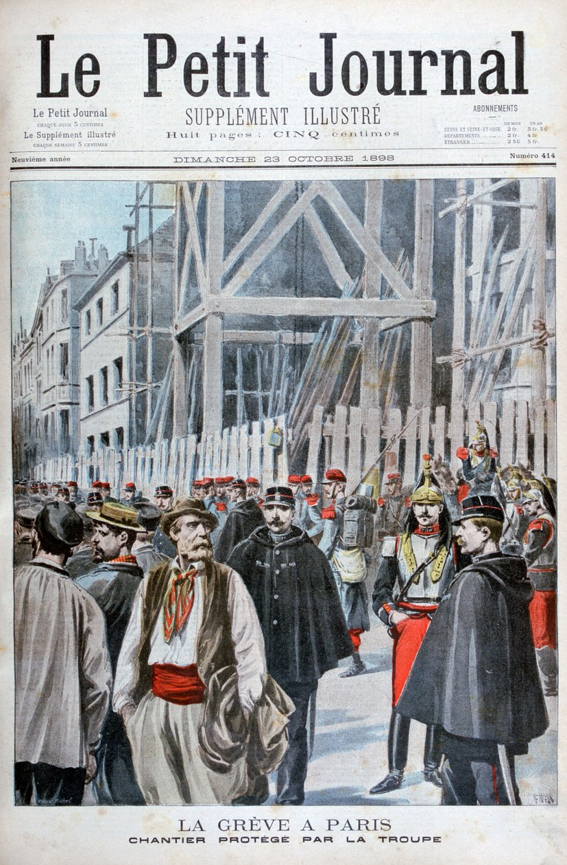Uma greve em Paris, 1898 de Henri Meyer