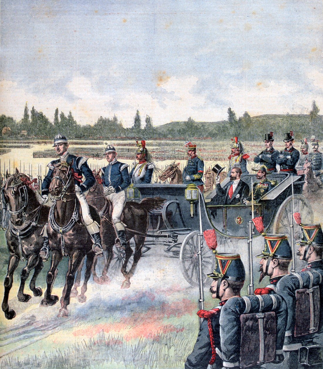 Chegada do presidente da república, revisão militar, 14 de julho de 1891. de Henri Meyer