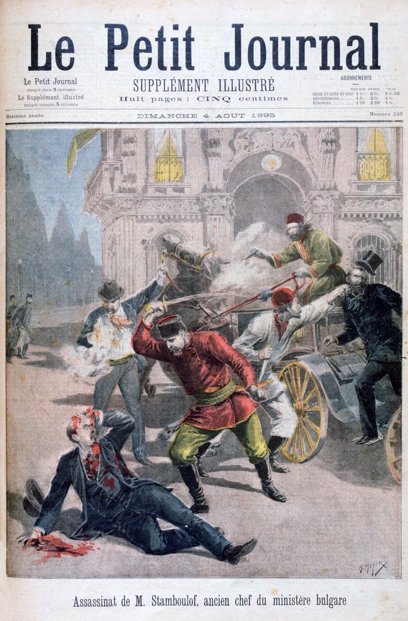 Assassinato de Stefan Stambulov, Sofia, Bulgária, 1895 de Henri Meyer
