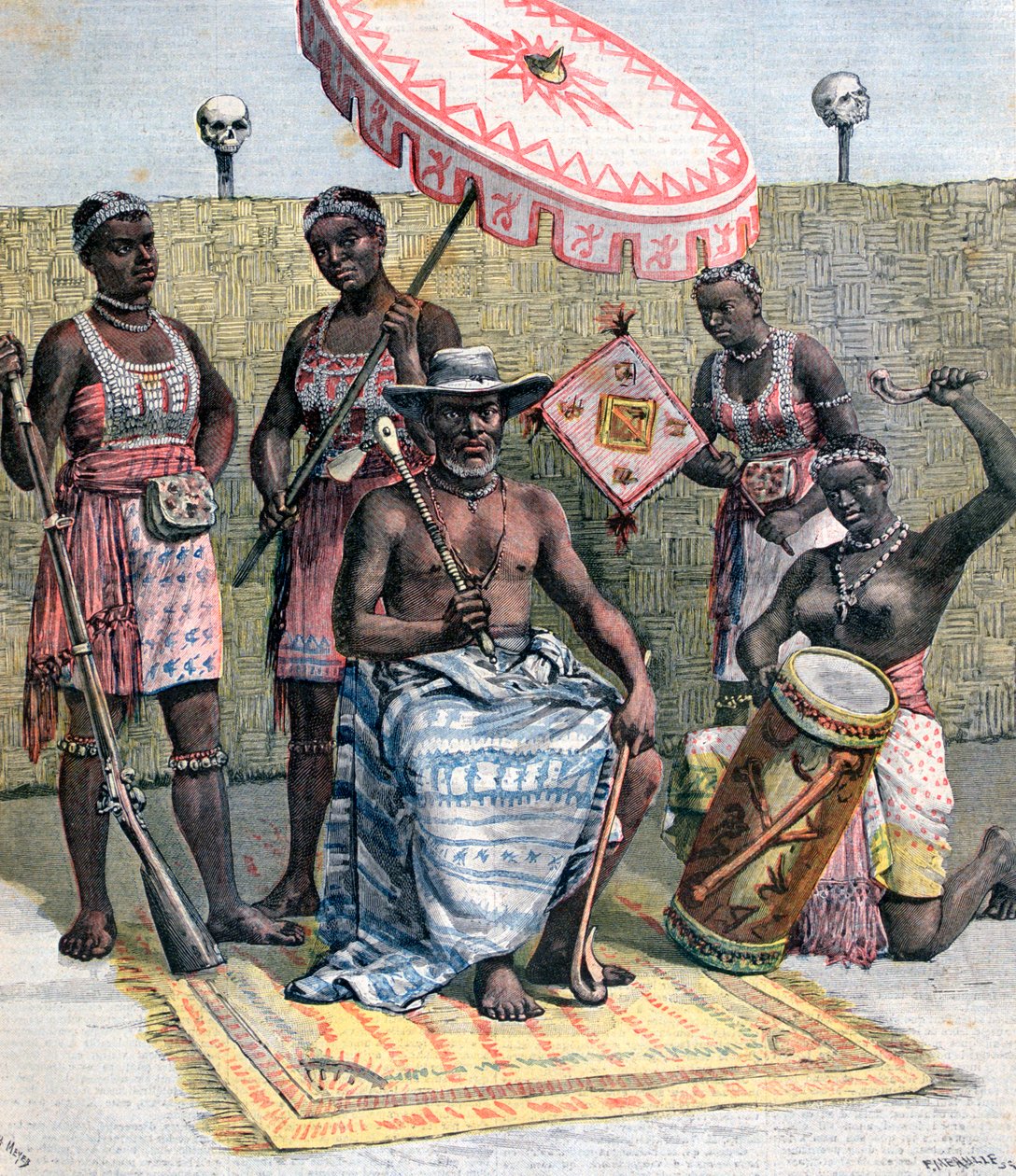 Behanzin, rei de Daomé, 1892 de Henri Meyer