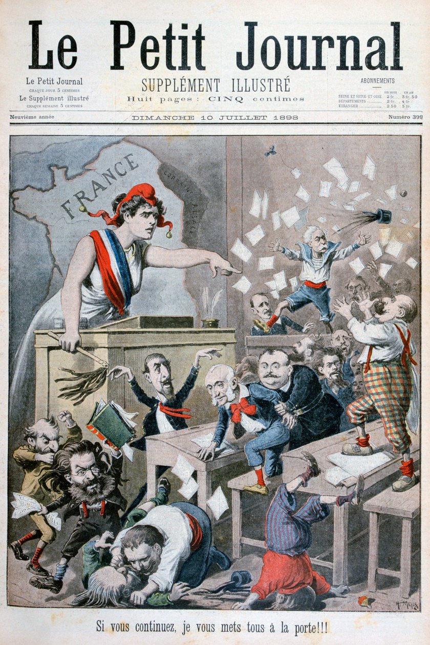 Caricatura da Câmara dos Deputados, Paris, 1898 de Henri Meyer