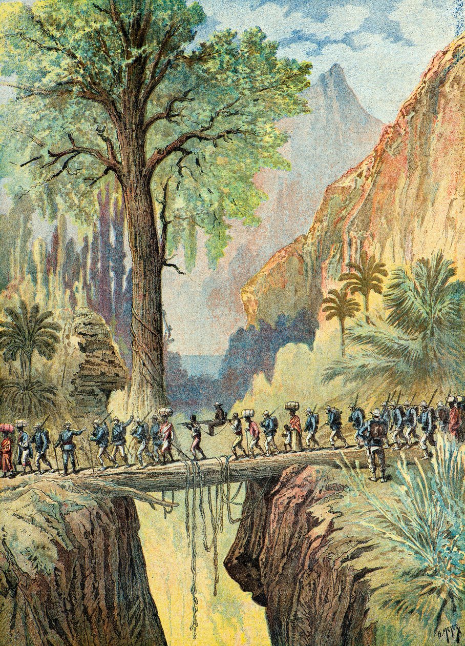 Charles Le Myre de Vilers e os colonos franceses, 1895 (Ilustração) de Henri Meyer