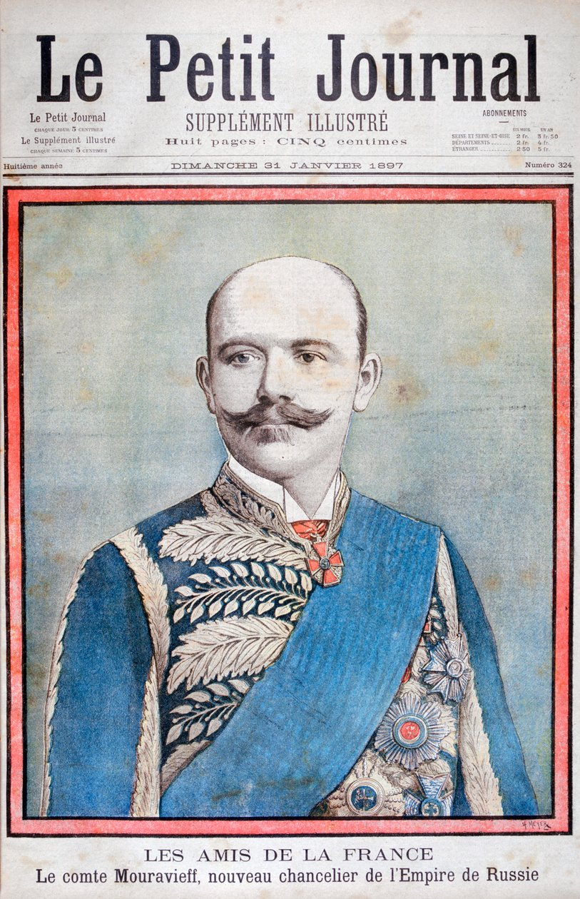Conde Mouravieff, Ministro dos Negócios Estrangeiros da Rússia, 1897 de Henri Meyer