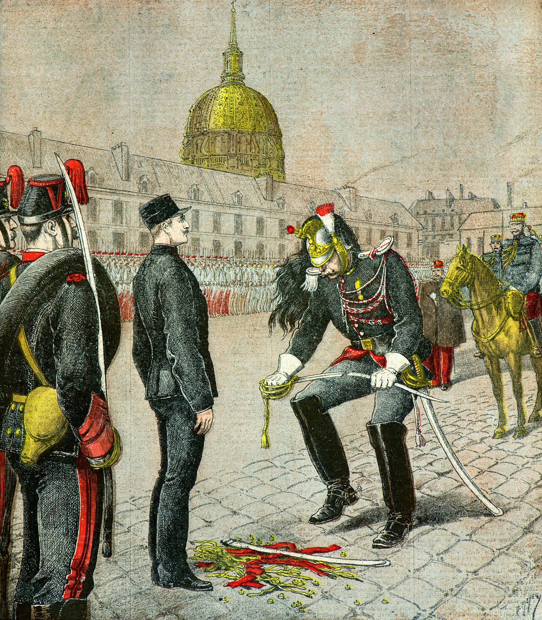 Degradação do capitão Alfred Dreyfus de Henri Meyer