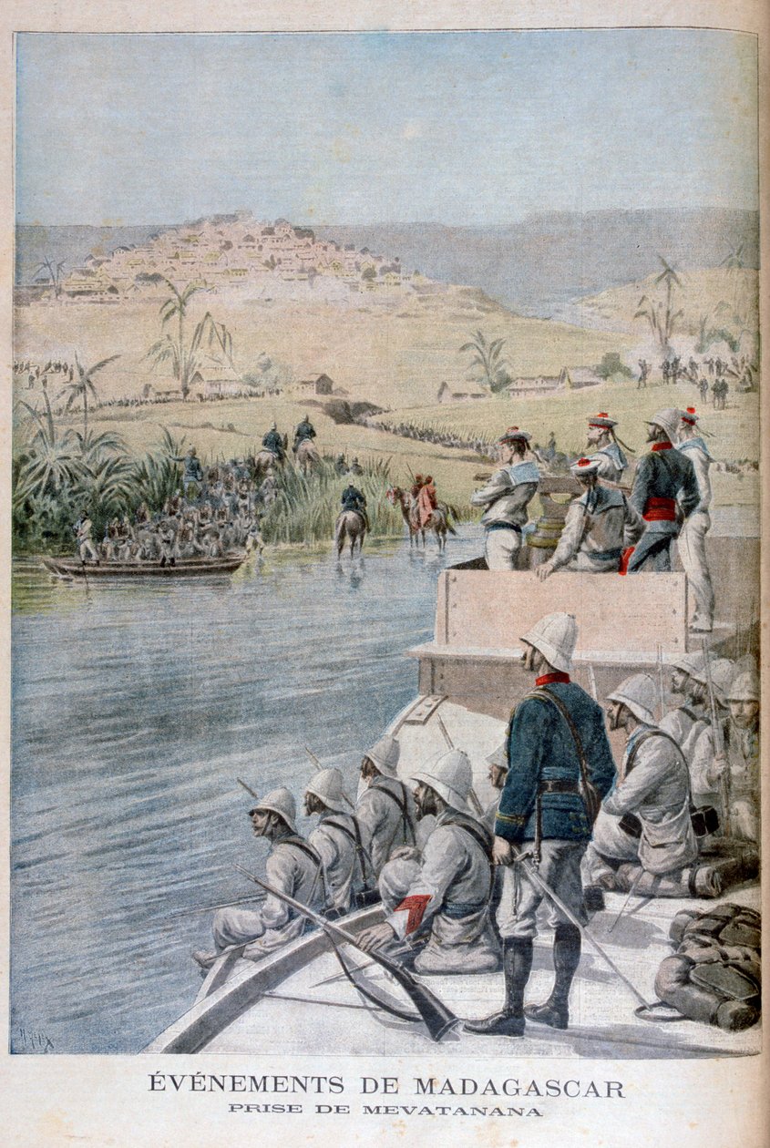 Eventos em Madagascar: A captura de Mevatanana, 1895 de Henri Meyer