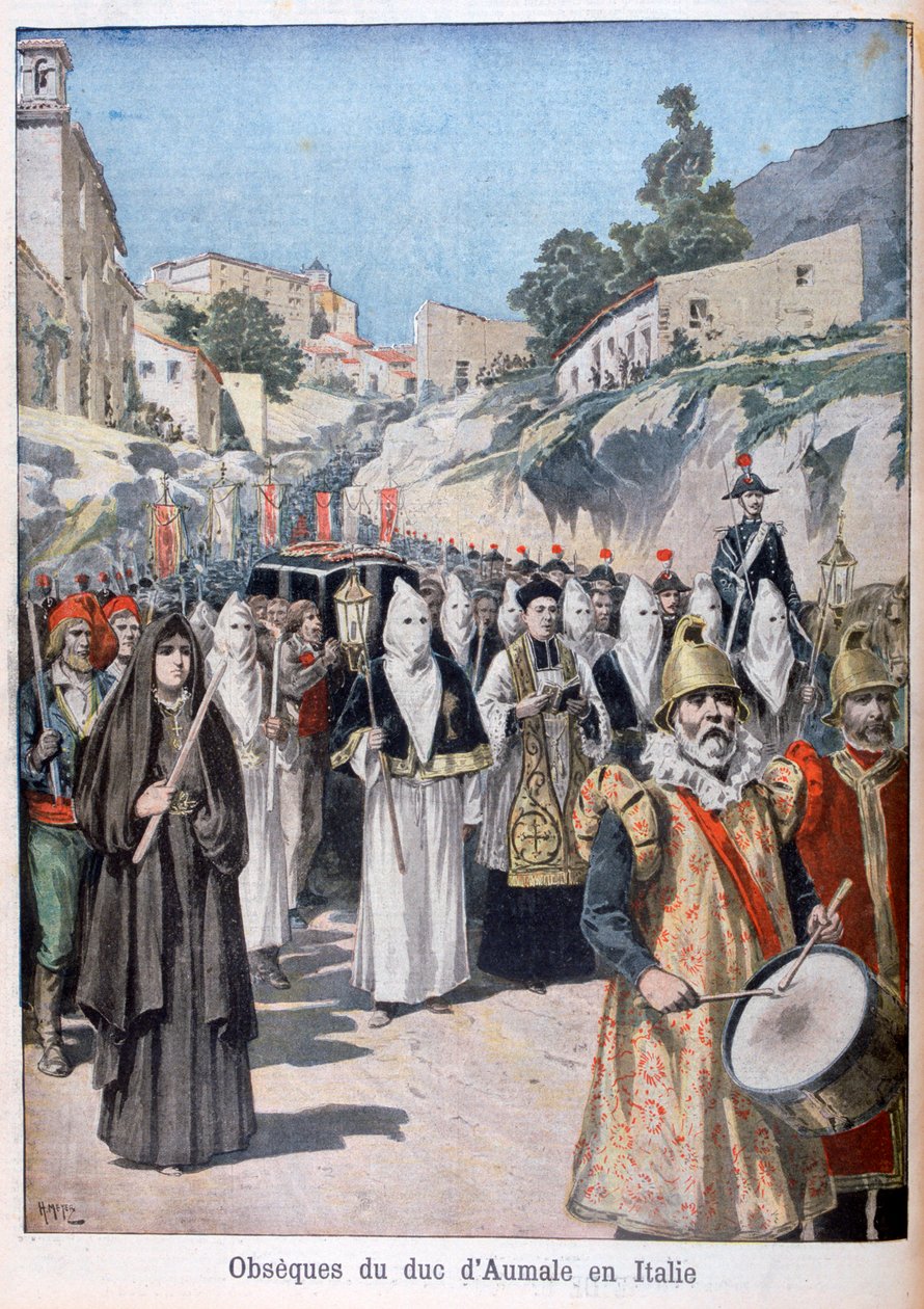 Funeral do duque de Aumale na Itália, 1897 de Henri Meyer