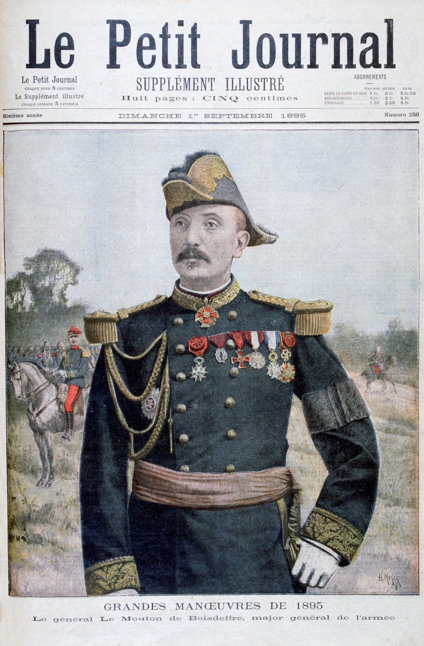 General Raoul, o carneiro de Boisdeffre, soldado francês, 1895 de Henri Meyer