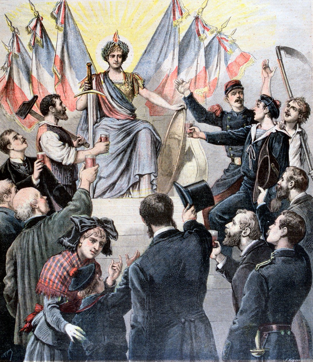 Feliz Ano Novo França !, 1891 de Henri Meyer