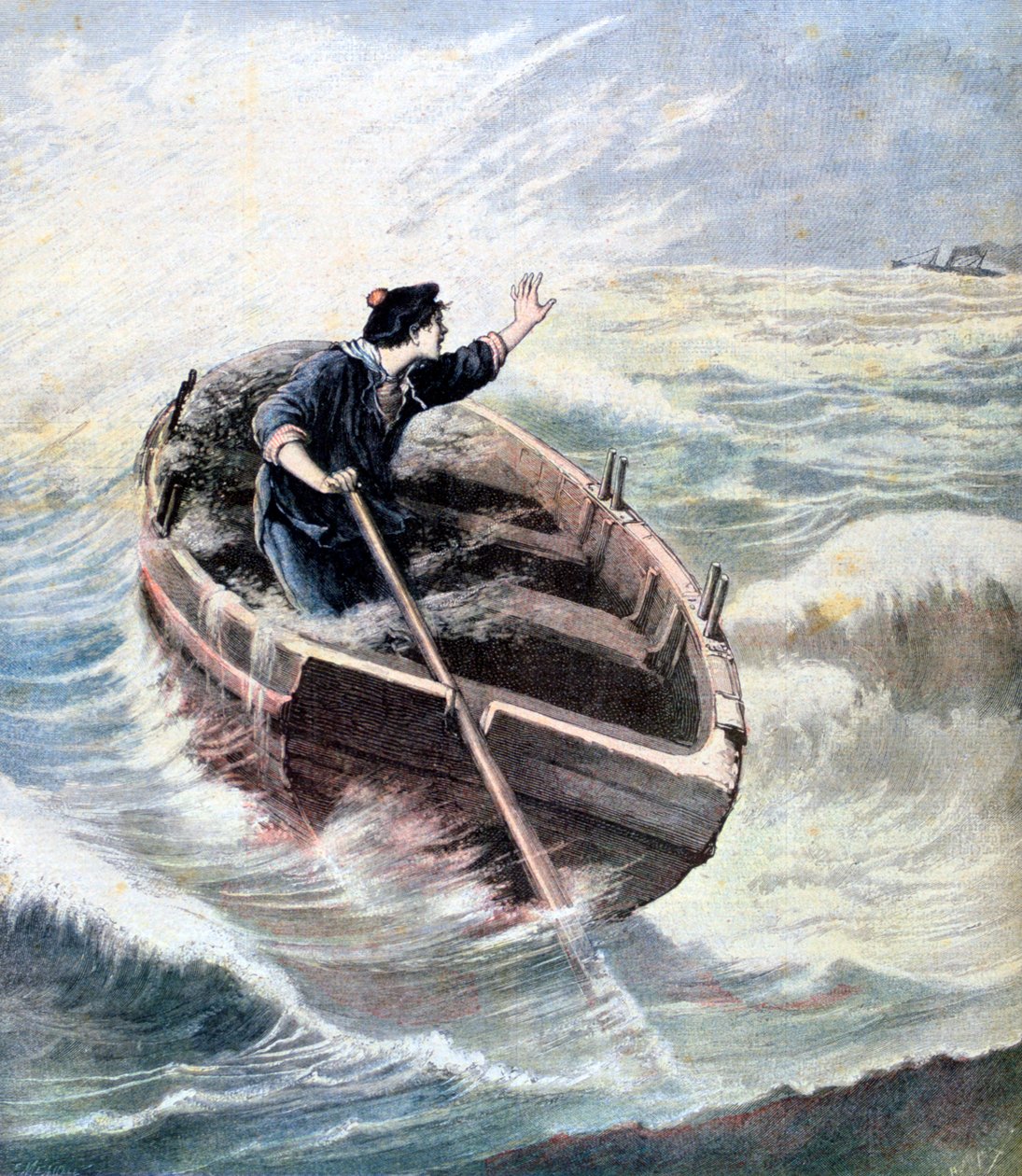 Perdido no mar, 1891 de Henri Meyer