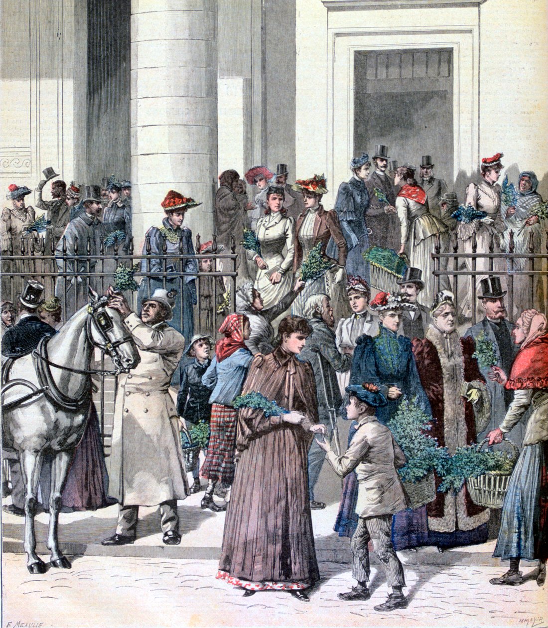 Domingo de Ramos, Semana Santa, Paris, 1891 de Henri Meyer