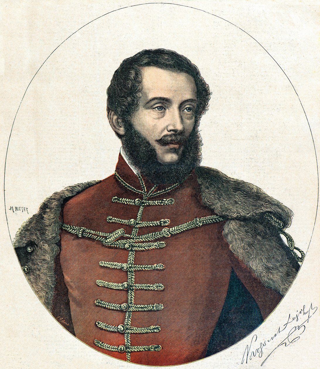 Retrato de Lajos Kossuth de Henri Meyer