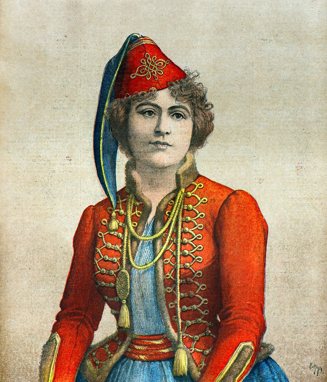 Retrato da atriz Marie Delna de Henri Meyer