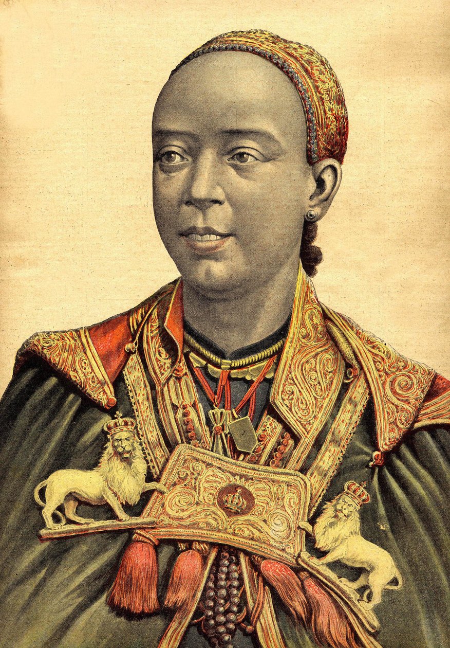 Retrato do Impressionista da Abissínia e da Etiópia Taitou (Taytu Betul de Henri Meyer