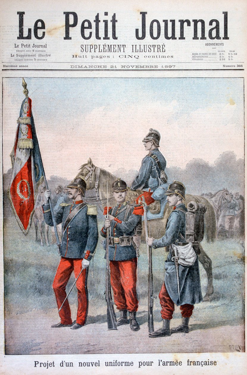 Proposta de novos uniformes do exército francês, 1897 de Henri Meyer