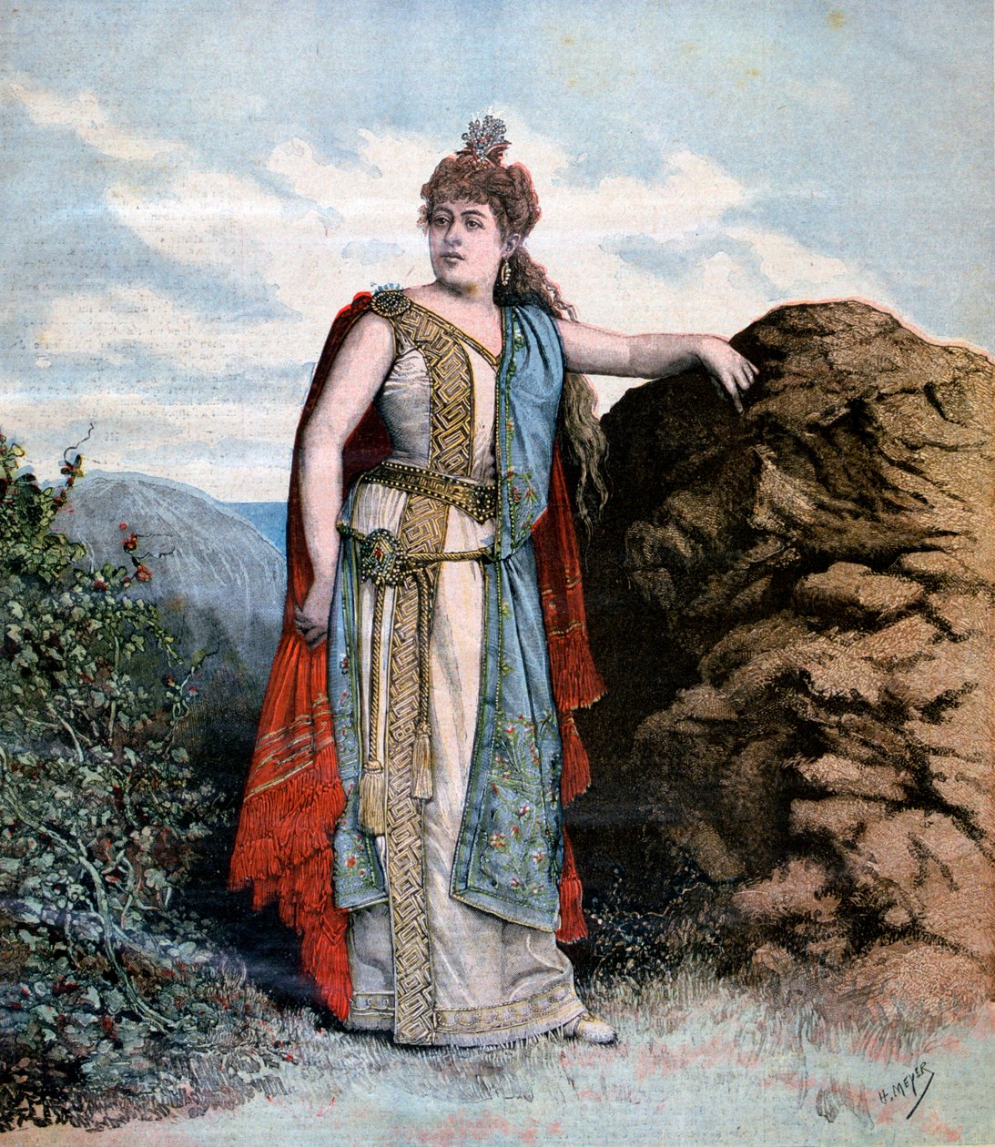 Renee Richard na ópera Sapho, 1893 de Henri Meyer