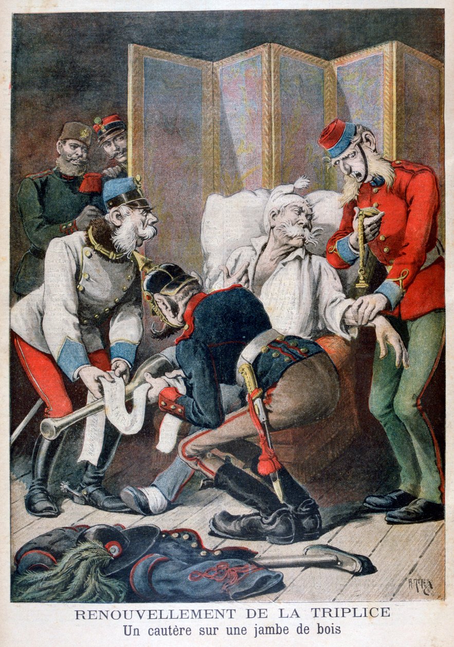 Renovação da Tríplice Aliança da Alemanha, Áustria e Itália, 1896 de Henri Meyer