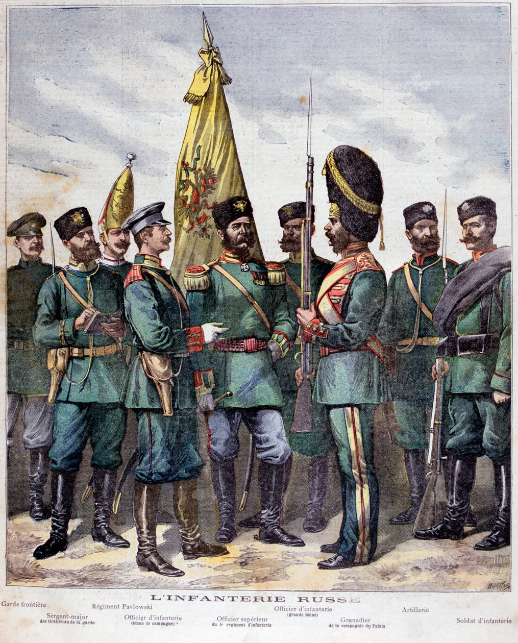Infantaria russa, 1892 de Henri Meyer