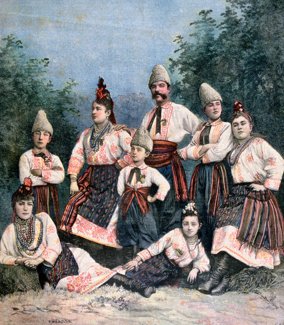 Cantores russos, 1891 de Henri Meyer