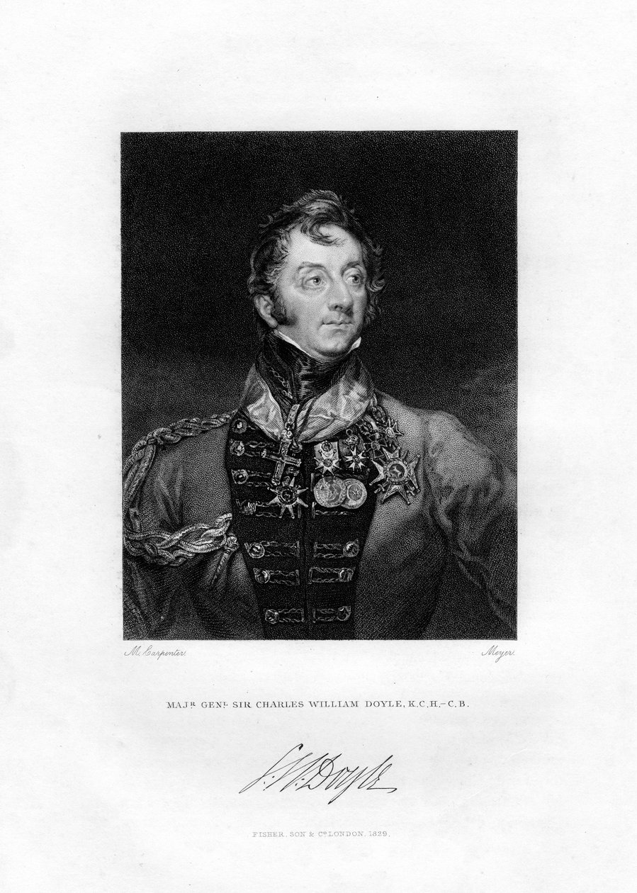 Sir Charles William Doyle, general britânico, 1829 de Henri Meyer